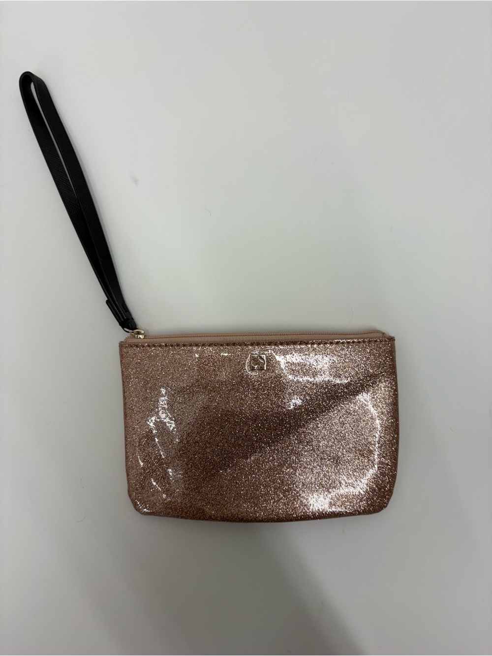 kate spade Rose Gold Glitter Wristlet
